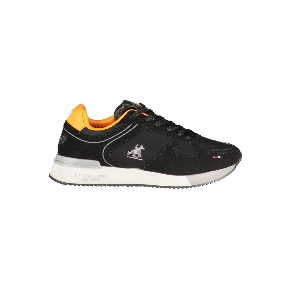 Black Polyurethane Men's Sneaker