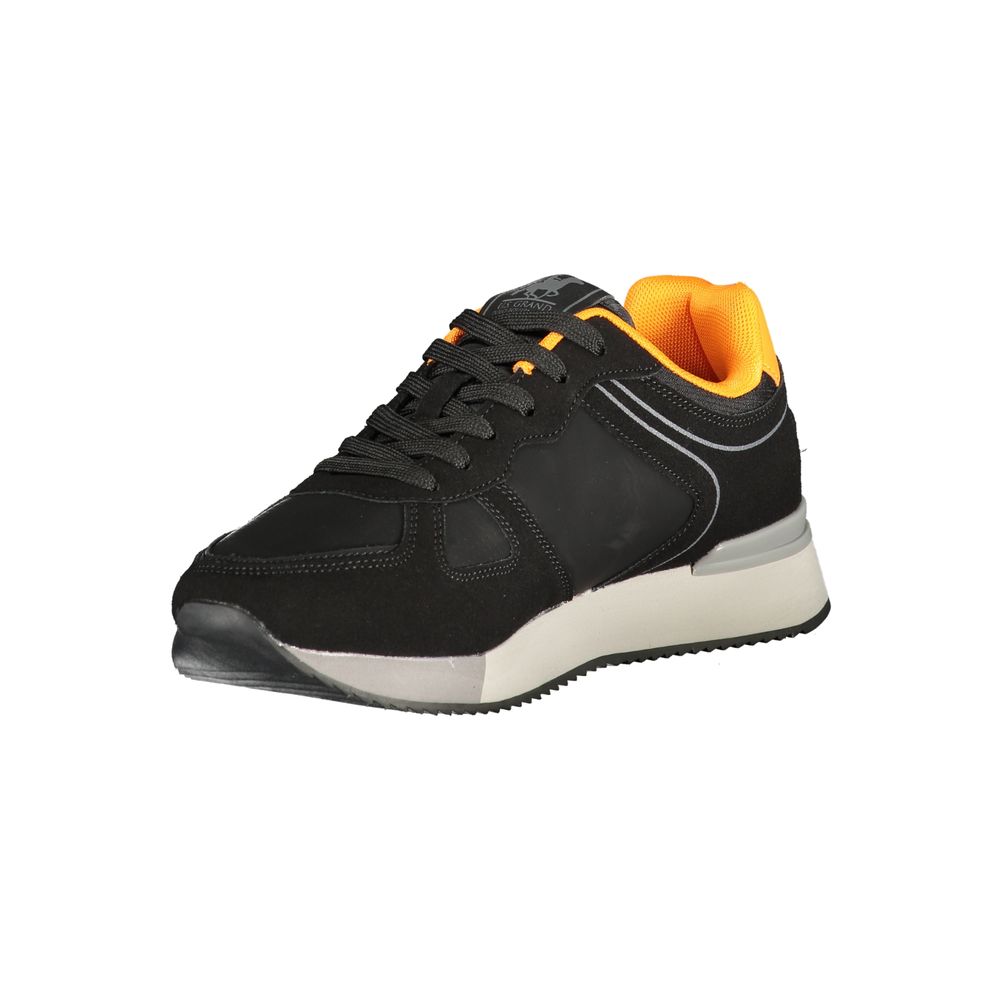 Black Polyurethane Men's Sneaker