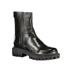 Black Leather Women Boot
