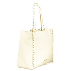 Beige Polyurethane Women's Shoulder Bag