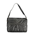 Black Polyurethane Women Shoulder Bag