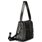Black Polyurethane Women Shoulder Bag