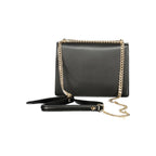 Black Polyurethane Women Shoulder Bag