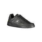 Black Polyurethane Men Sneaker