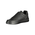 Black Polyurethane Men Sneaker