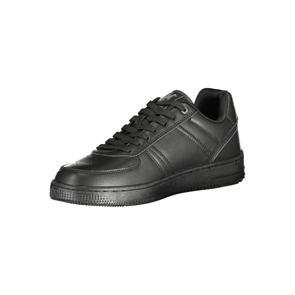 Black Polyurethane Men Sneaker