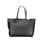 Black Polyurethane Women Shoulder Bag