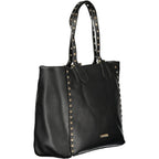 Black Polyurethane Women Shoulder Bag