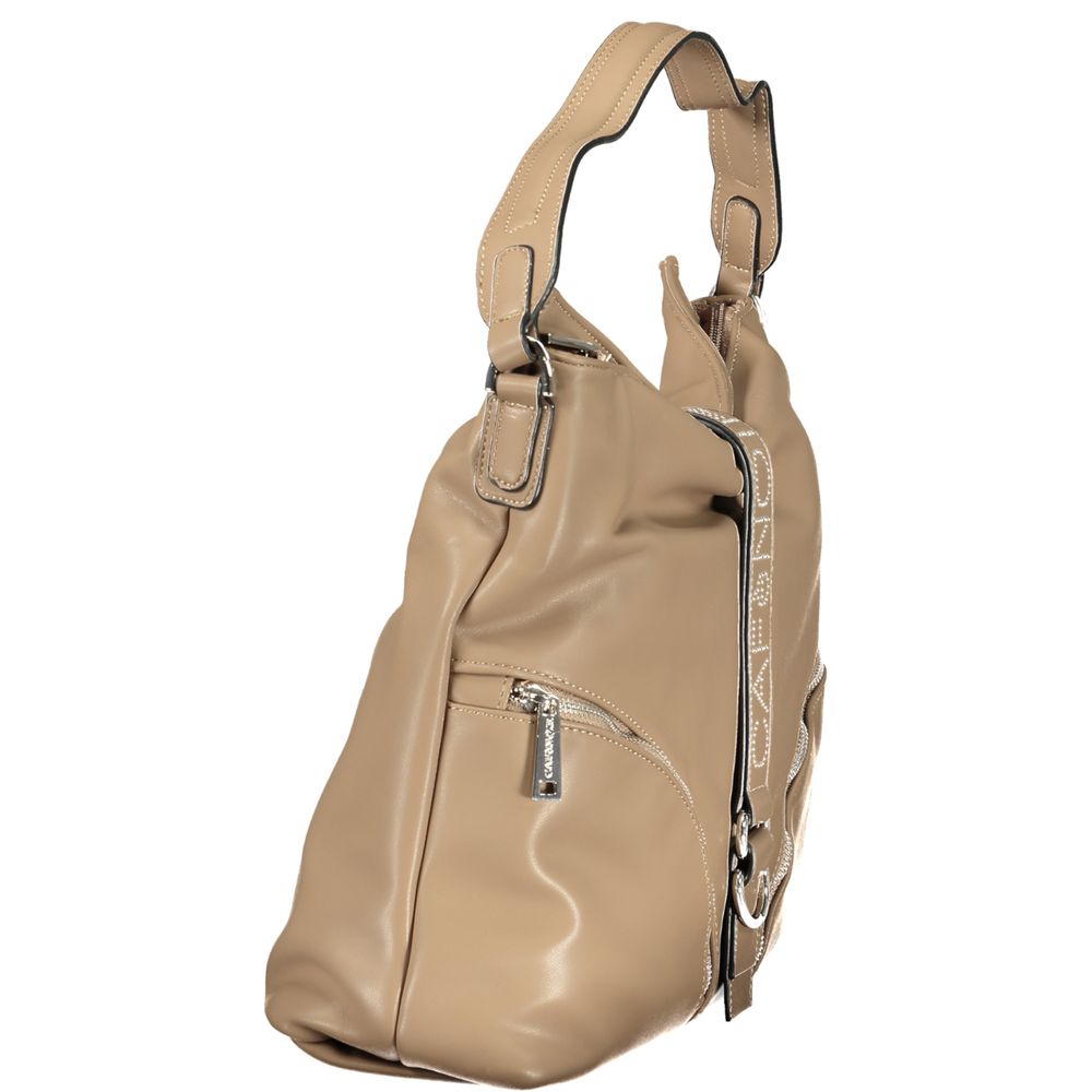 Braune Damen-PU-Tasche
