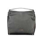 Black Polyurethane Women Shoulder Bag