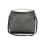 Black Polyurethane Women Shoulder Bag