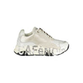 White Polyurethane Women Sneaker