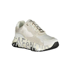 White Polyurethane Women Sneaker