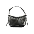 Black Polyurethane Women Shoulder Bag