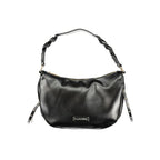 Black Polyurethane Women Shoulder Bag