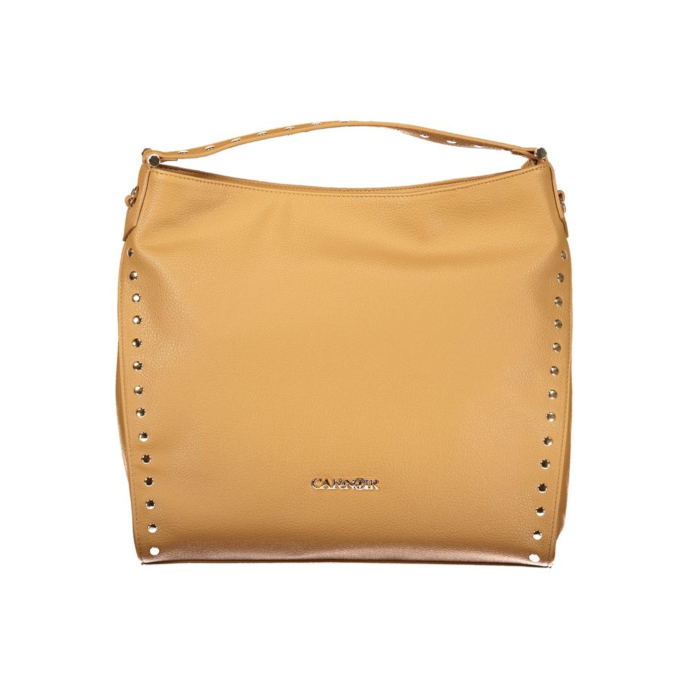 Braune Polyurethan Damen Schultertasche