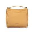 Braune Polyurethan Damen Schultertasche
