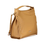 Braune Polyurethan Damen Schultertasche