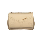 Beige Polyurethan-Umhängetasche für Damen