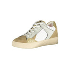 White Polyurethane Women Sneaker