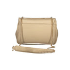 Beige Polyurethan-Umhängetasche für Damen