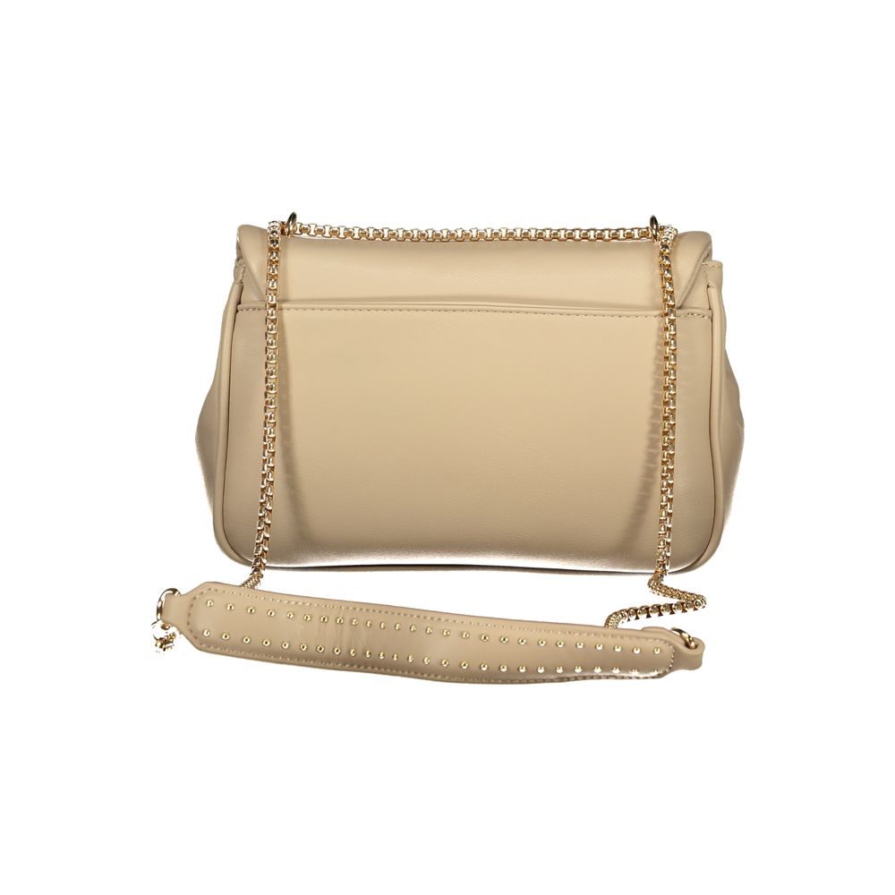 Beige Polyurethan-Umhängetasche für Damen