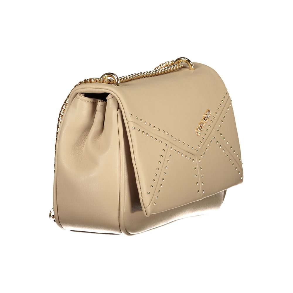 Beige Polyurethan-Umhängetasche für Damen