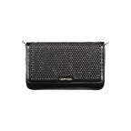 Schwarze Schultertasche aus Polyurethan für Damen
