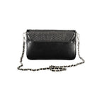 Schwarze Schultertasche aus Polyurethan für Damen