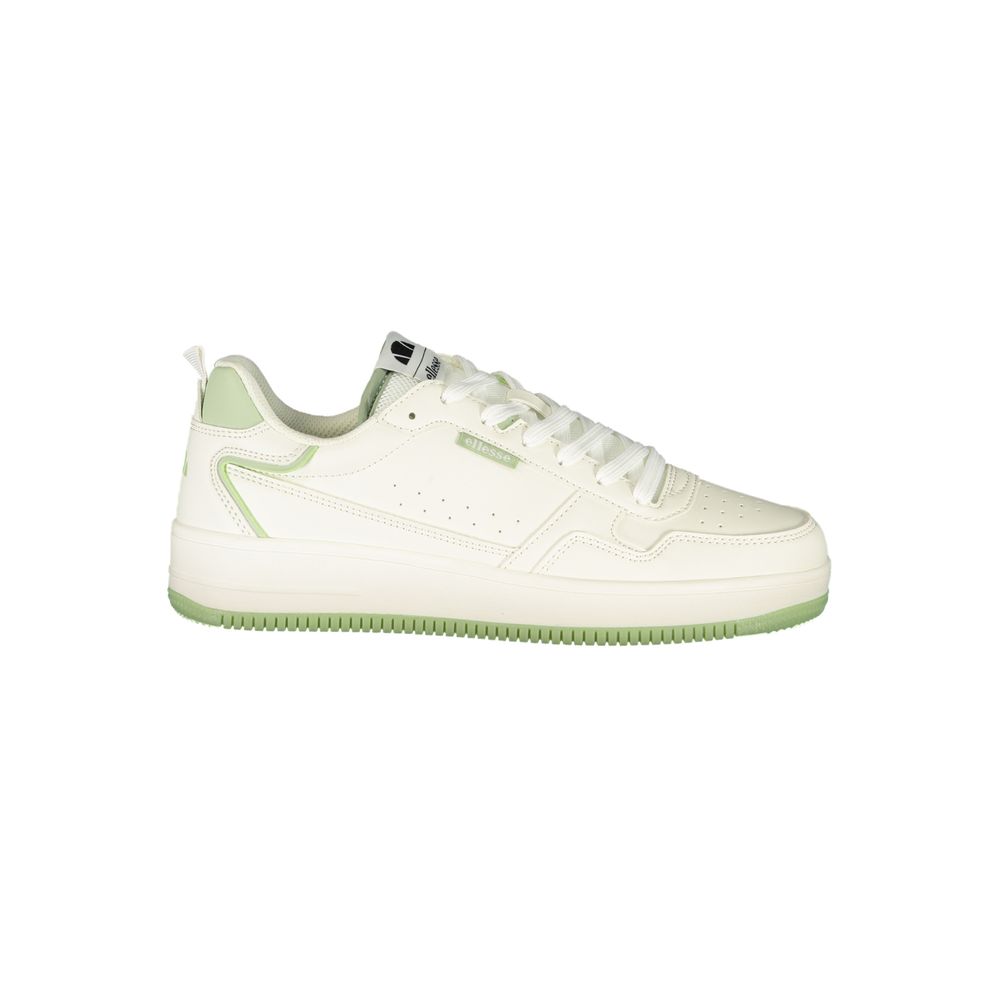 Weißer Polyurethan Damen-Sneaker