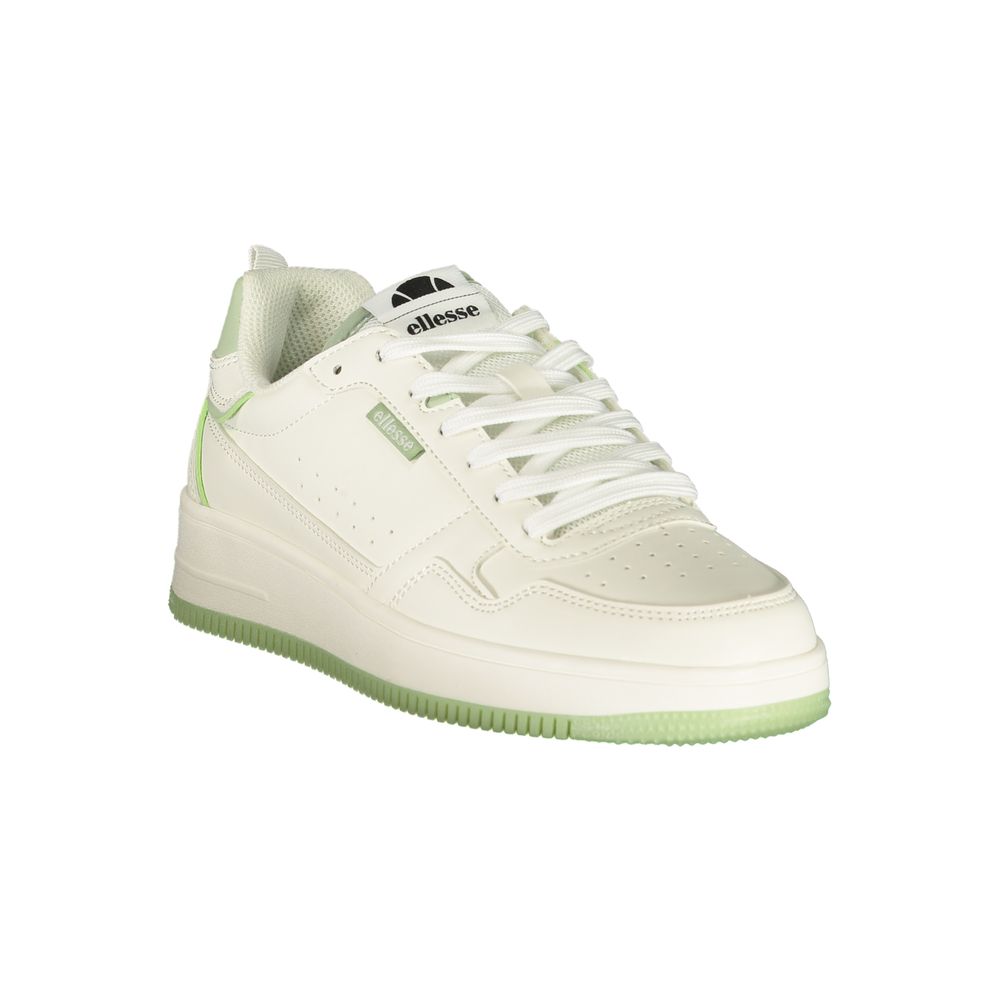 Weißer Polyurethan Damen-Sneaker