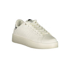 Weiße Damen-Sneaker aus Polyurethan