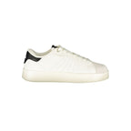 White Polyurethane Women Sneaker