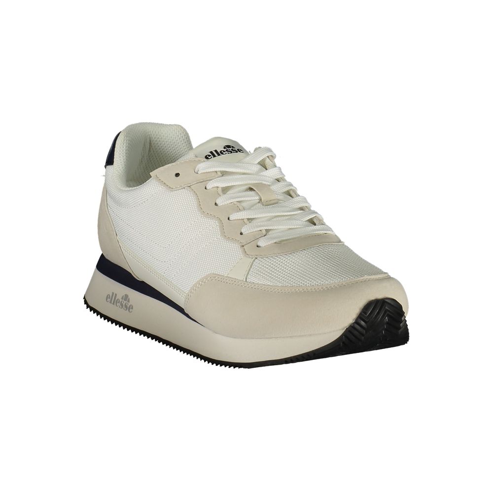 Bianco Poliestere Men Sneaker