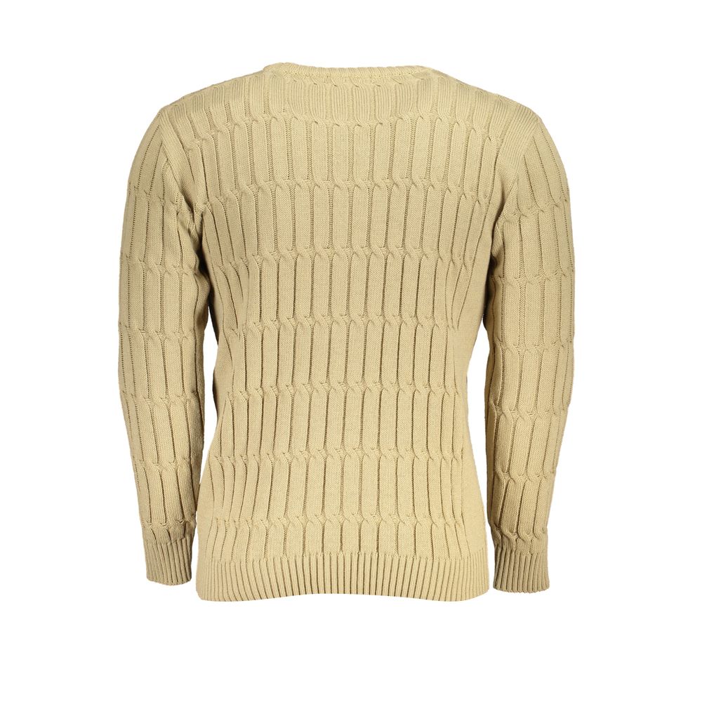 Beige Acrylic Men Sweater