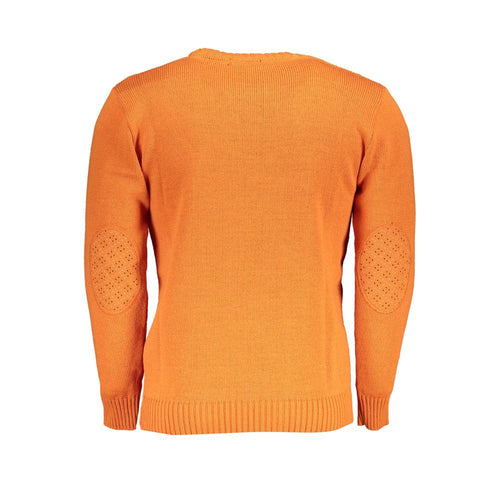 Oranger Herrenpullover aus Acryl