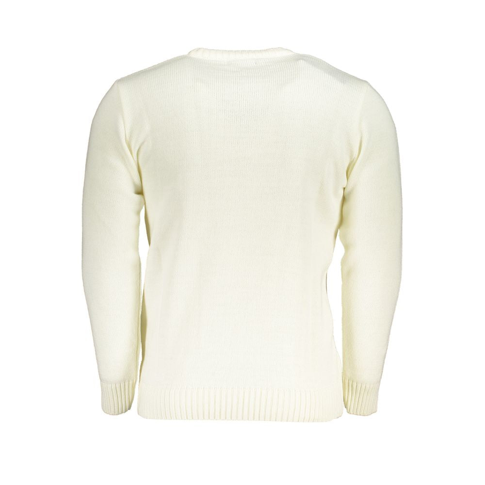 White Acrylic Men Sweater
