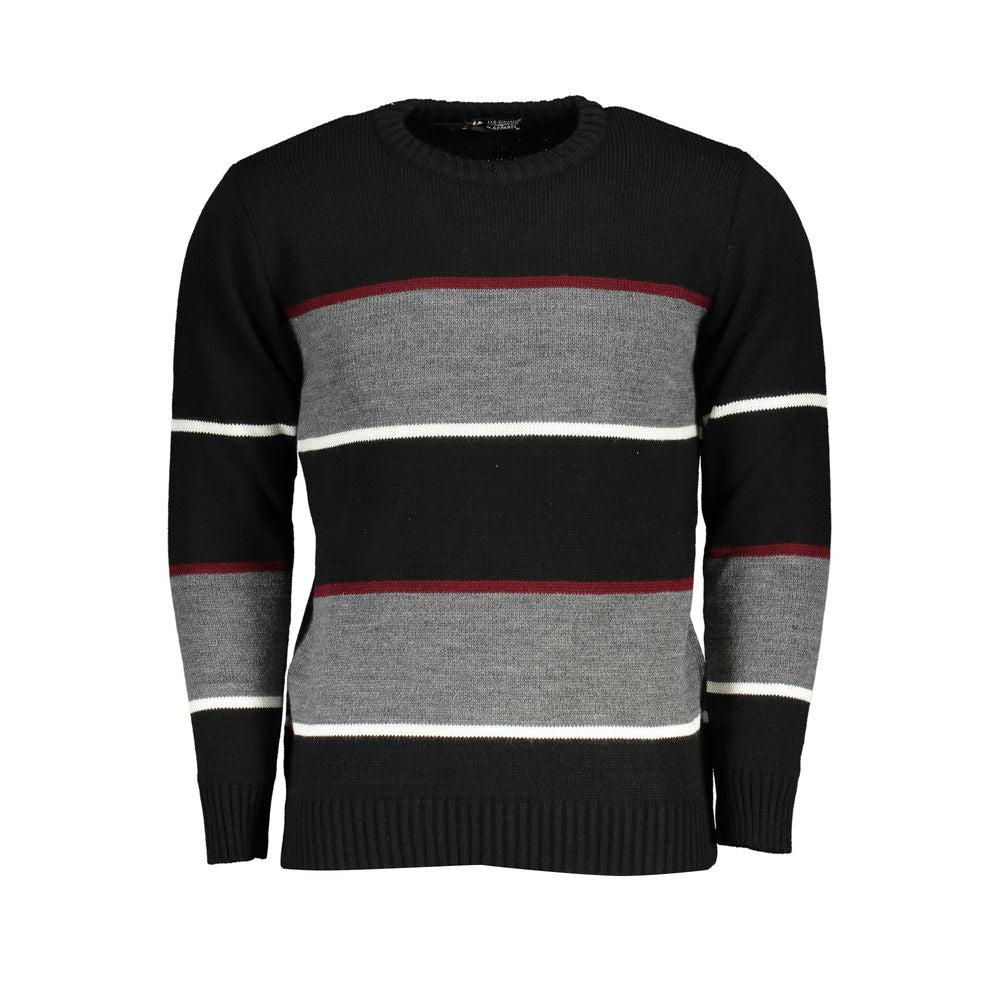 Schwarzer Acryl-Herrenpullover