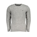 Grauer Acryl-Herrenpullover