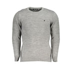 Grauer Acryl-Herrenpullover