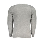 Grauer Acryl-Herrenpullover