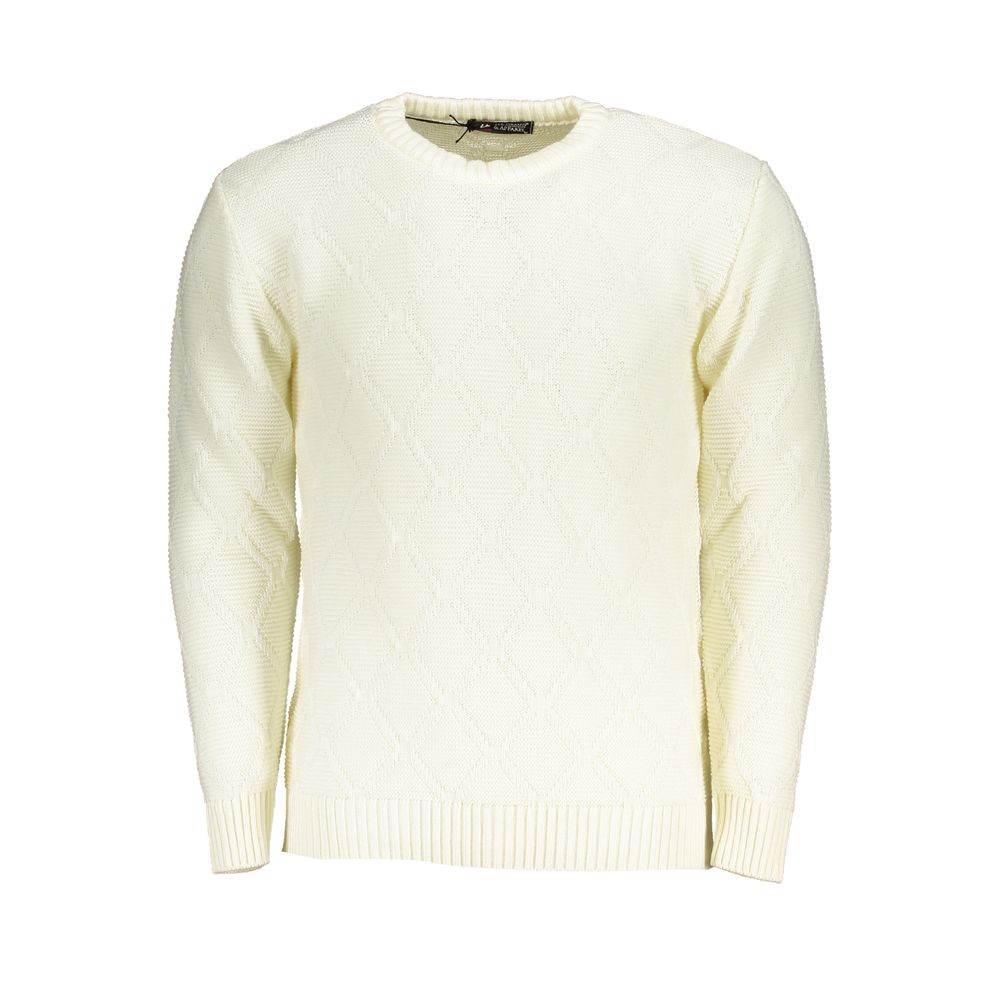 Weißer Acryl-Herrenpullover