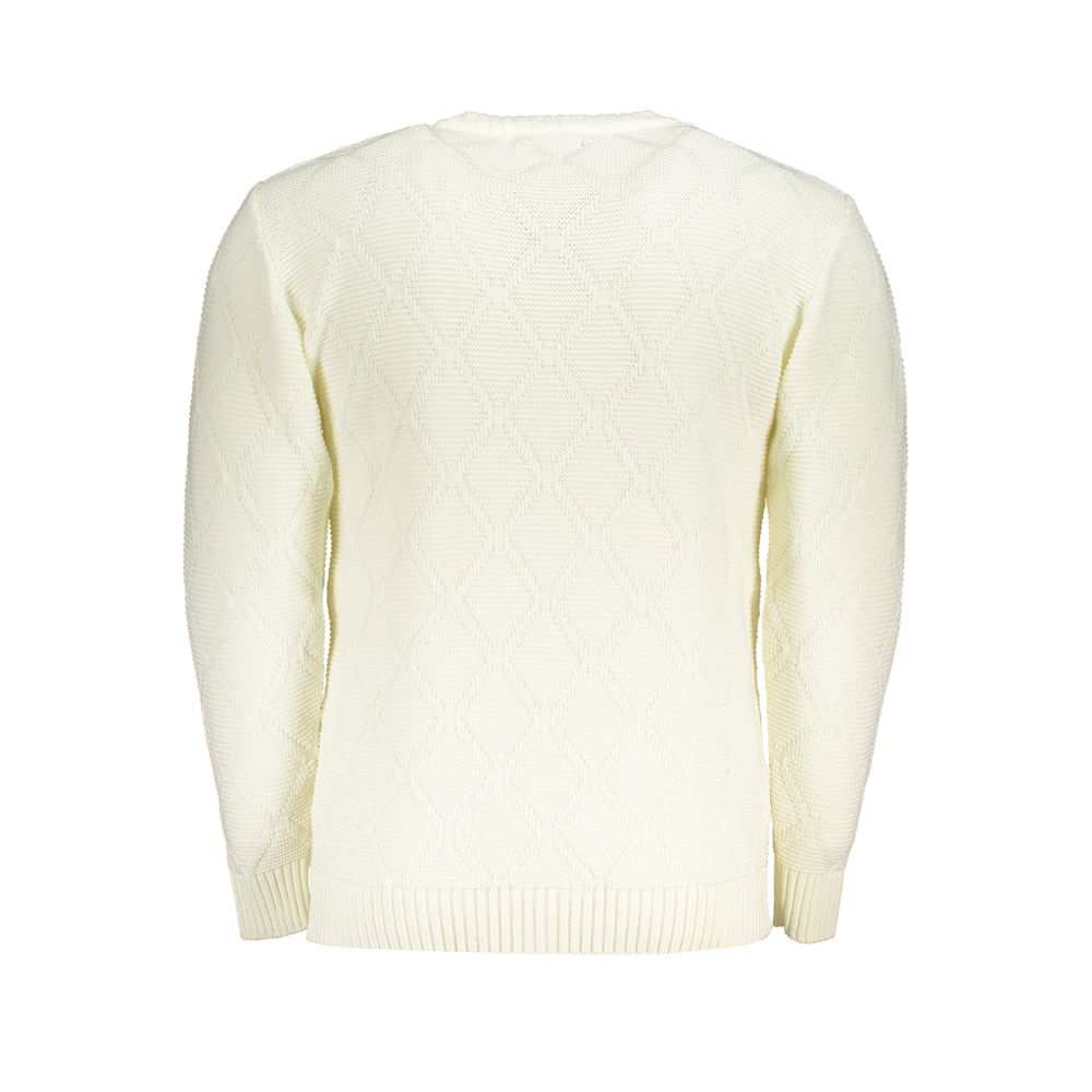 Weißer Acryl-Herrenpullover