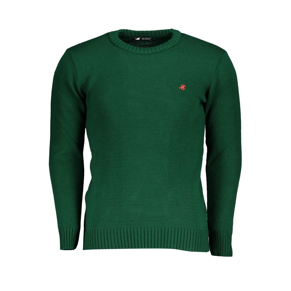 Green Acrylic Men's Sweater