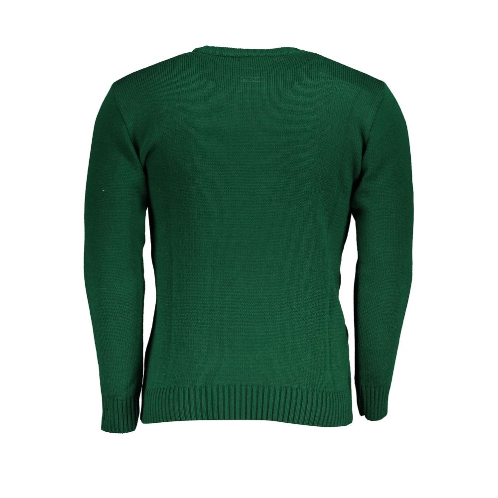 Green Acrylic Men's Sweater