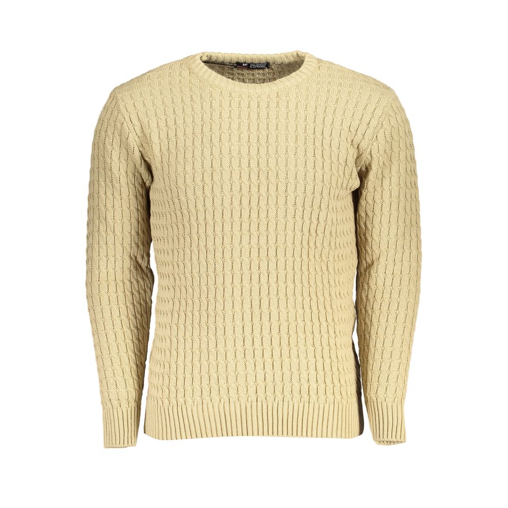 Beigefarbener Acryl-Pullover für Herren
