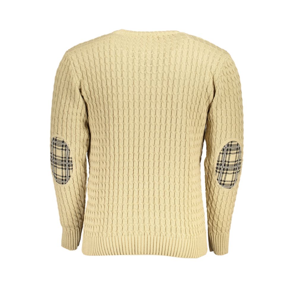 Beigefarbener Acryl-Pullover für Herren
