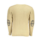 Beigefarbener Acryl-Pullover für Herren