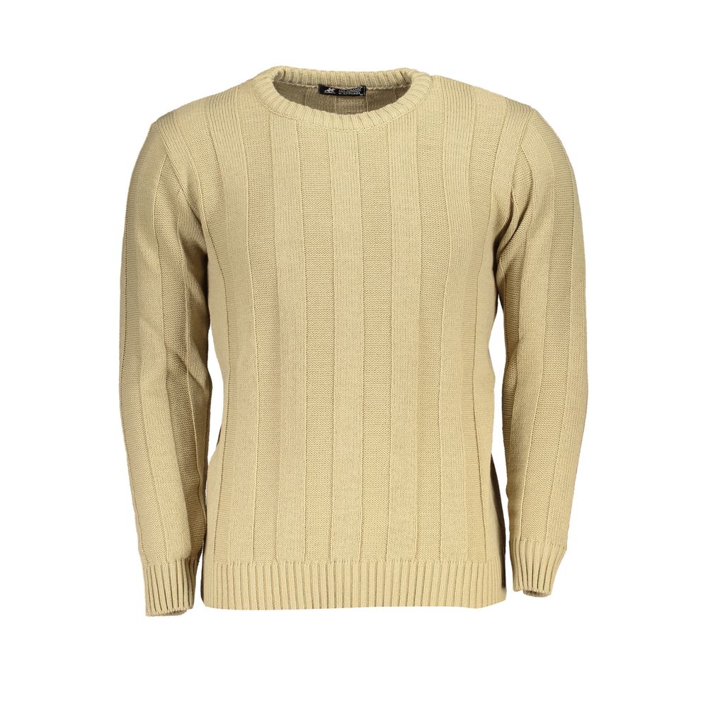 Beige Acrylic Men Sweater