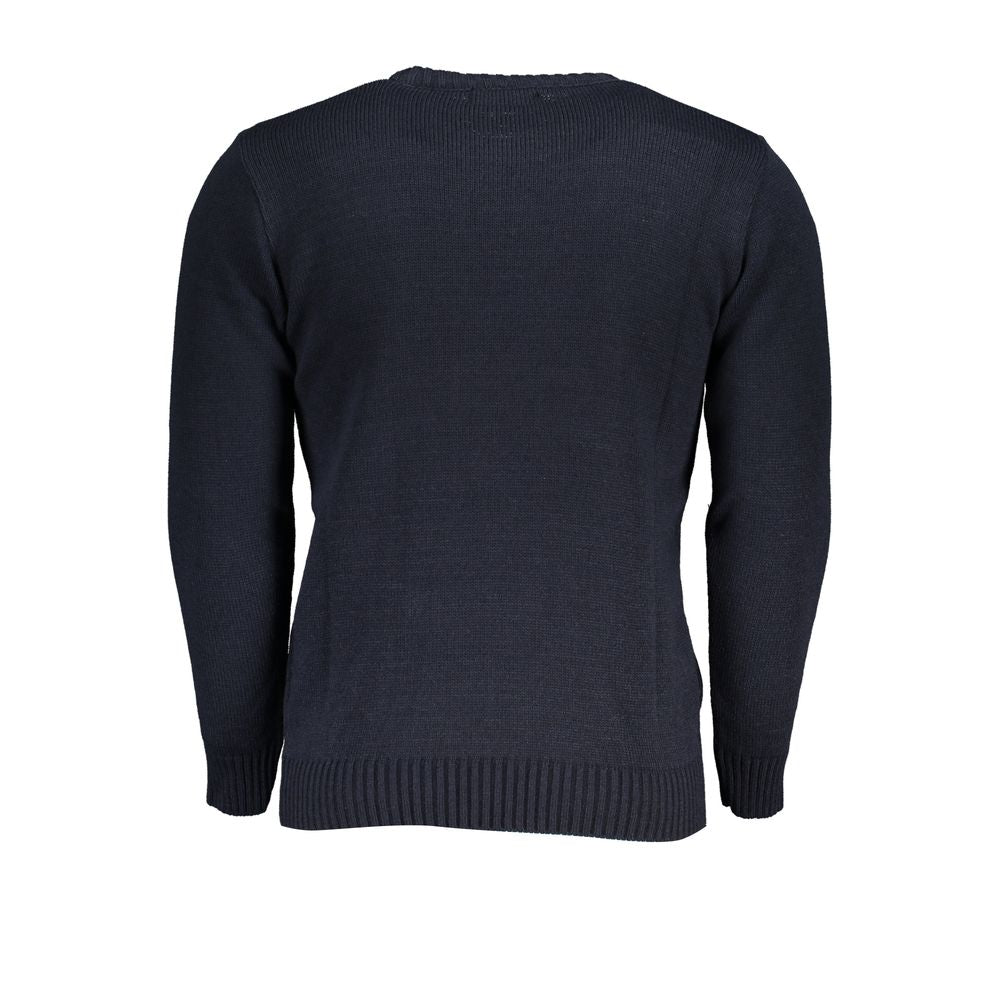 Blue Acrylic Men Sweater